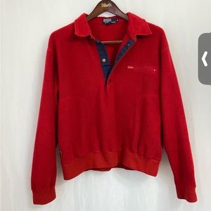 Vtg Polo Fleece Pullover